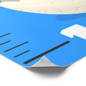 Poster Caricature d'oiseaux amusant mignon graphique de c (Coin)