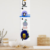 Poster Caricature d'oiseaux amusant mignon graphique de c (Cuisine)