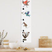 Poster Caricature d'oiseaux amusants (Cuisine)