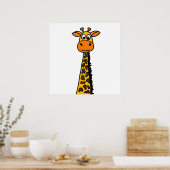 Poster Caricature drôle de la Giraffe (Cuisine)