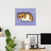 Poster Caricature du Hamster syrien (Bureau à domicile)