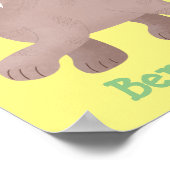 Poster Caricature du tigre mignon Saber Toothed Smilodon (Coin)