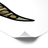 Poster Caricature en bleu (Coin)