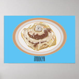 Poster Caricature en rouleau de cannelle