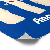 Poster Caricature en trois chandelles mignonnes (Coin)