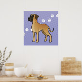 Poster Caricature Great Dane (Cuisine)