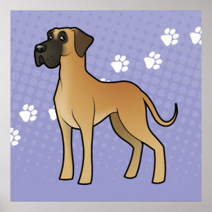 Poster Caricature Great Dane