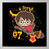 Poster Caricature Harry Potter Quidditch Chercher (Devant)