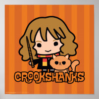 Caricature Hermione et Crookshanks