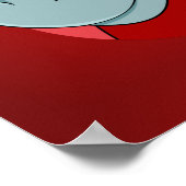 Poster Caricature hippo de Noël (Coin)