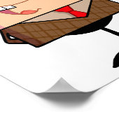 Poster caricature homme professeur personnage (Coin)