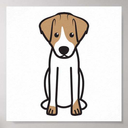 Poster Caricature Jack Russell Terrier Chien (Devant)
