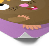 Poster Caricature joyeuse de cobaye mignonne (Coin)