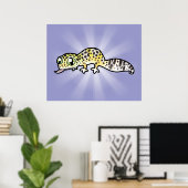 Poster Caricature Leopard Gecko (Bureau à domicile)