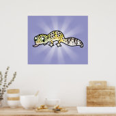 Poster Caricature Leopard Gecko (Cuisine)