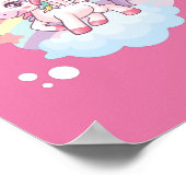 Poster Caricature mignonne licorne. (Coin)