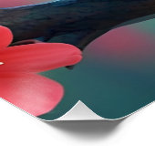 Poster Caricature Panda Rose Sur La Branche (Coin)