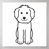 Poster Caricature pour chien Goldendoodle (Devant)