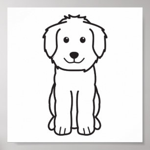 Poster Caricature pour chien Goldendoodle