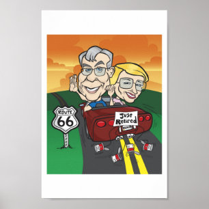 Poster Caricature pour la retraite de Burford