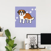 Poster Caricature Saint Bernard (Bureau à domicile)