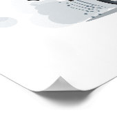 Poster Caricature saluant carte de Noël (Coin)