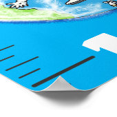 Poster Caricature scientifique mignon graphique de croiss (Coin)