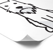 Poster Caricature standard Schnauzer Chien (Coin)