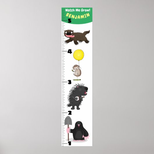 Poster Caricature sur les animaux amusants (Devant)