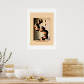 Poster Carillon en argile en spirale nature morte (Cuisine)