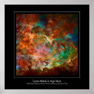 Poster Carina Nebula dans la constellation Argo Navis