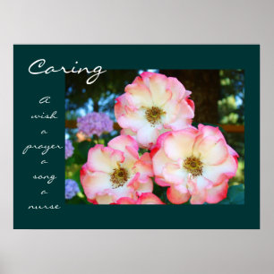 Poster Caring Rose Healing Touch Cadeaux Une infirmière U