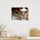 Poster Carl Larsson - Autour de la Lampe (Cuisine)