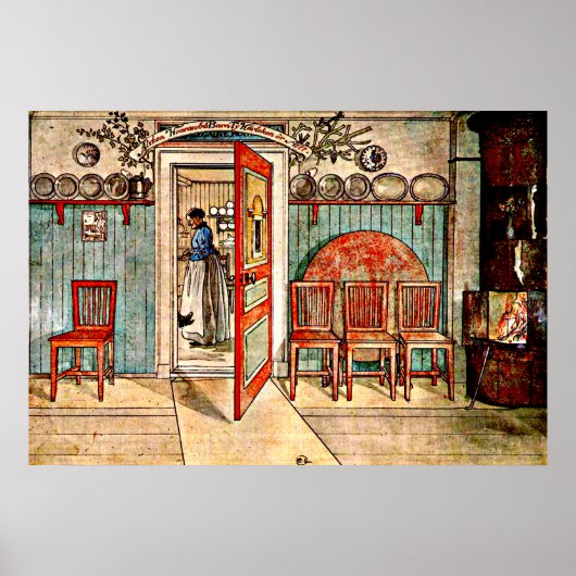 Poster Carl Larsson peinture : Ancienne Anna (Devant)