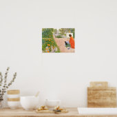 Poster Carl Larsson peinture, Bridge. (Cuisine)