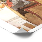 Poster Carl Larsson Petit déjeuner malheureux de Late Ris (Coin)