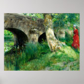 Poster Carl Larsson - Pont à Grez (Devant)