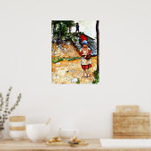 Poster Carl Larsson. Près de la cave, (Cuisine)