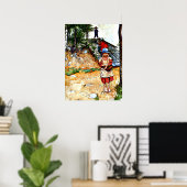 Poster Carl Larsson. Près de la cave, (Bureau à domicile)