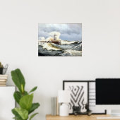 Poster Carl Locher Stormy Day à Skagen avec des vagues (Bureau à domicile)