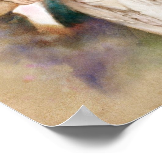 Poster Carl Maria von Weber Portrait im Aquarell Style (Coin)