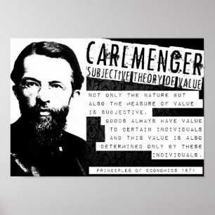 Poster Carl Menger École autrichienne Libertaria Marke li