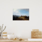 Poster Carl Spitzweg Girls on a Pasture (Cuisine)