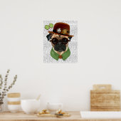 Poster Carlin avec Casquette Steampunk Bowler (Cuisine)