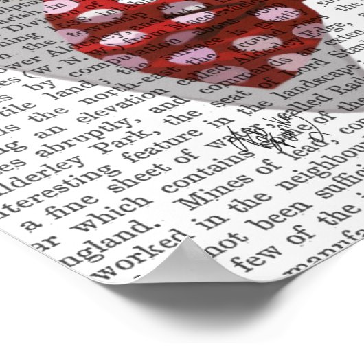 Poster Carlin avec Cravate à mâchoire rouge et blanc (Coin)