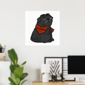 Poster Carlin Chien Arrêtez de m'embêter (Bureau à domicile)