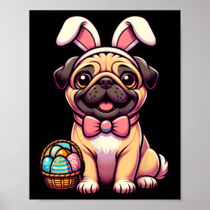 Poster Carlin de Pâques Lapin OEufs Oreilles Oreilles