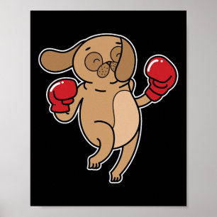 Poster Carlin Dog fait la boxe