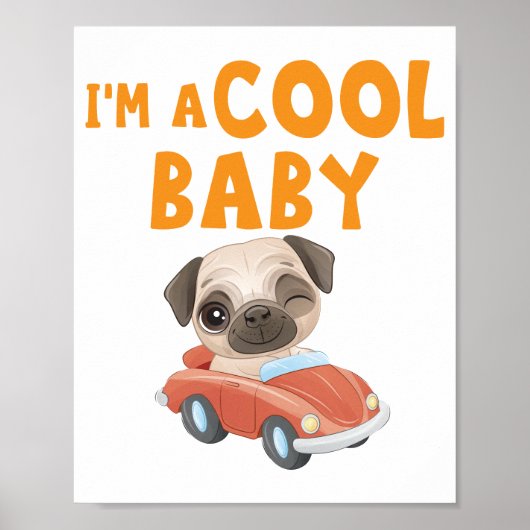 Poster Carlin Je suis un bébé Cool (Devant)