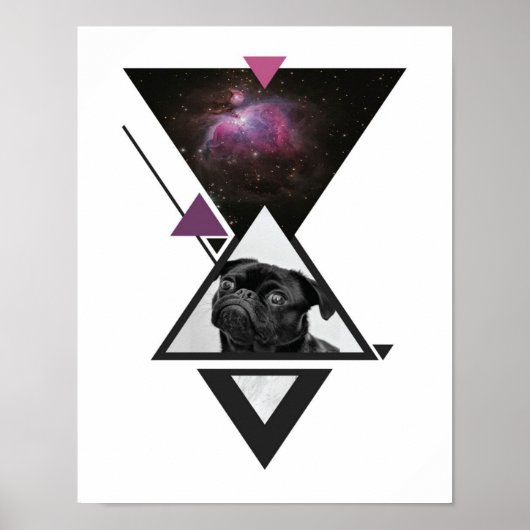 Poster Carlin spatial | Black Carlin Chien Idée Cadeau Po (Devant)